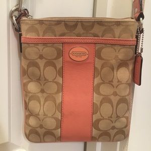 Coral Coach Crossbody Bag